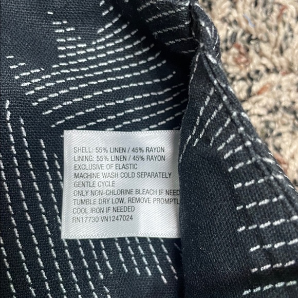 🆕 Universal Thread Linen Floral Women's Black White Bra Tank Smock Size S | NWT - Picture 3 of 4